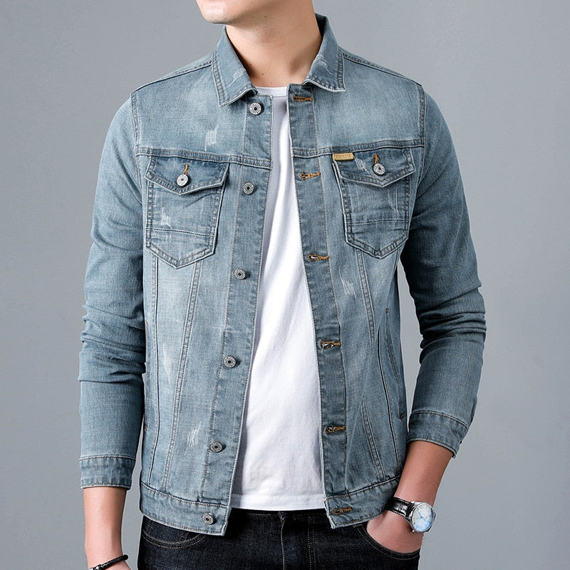 Chaqueta vaquera clásica para hombre