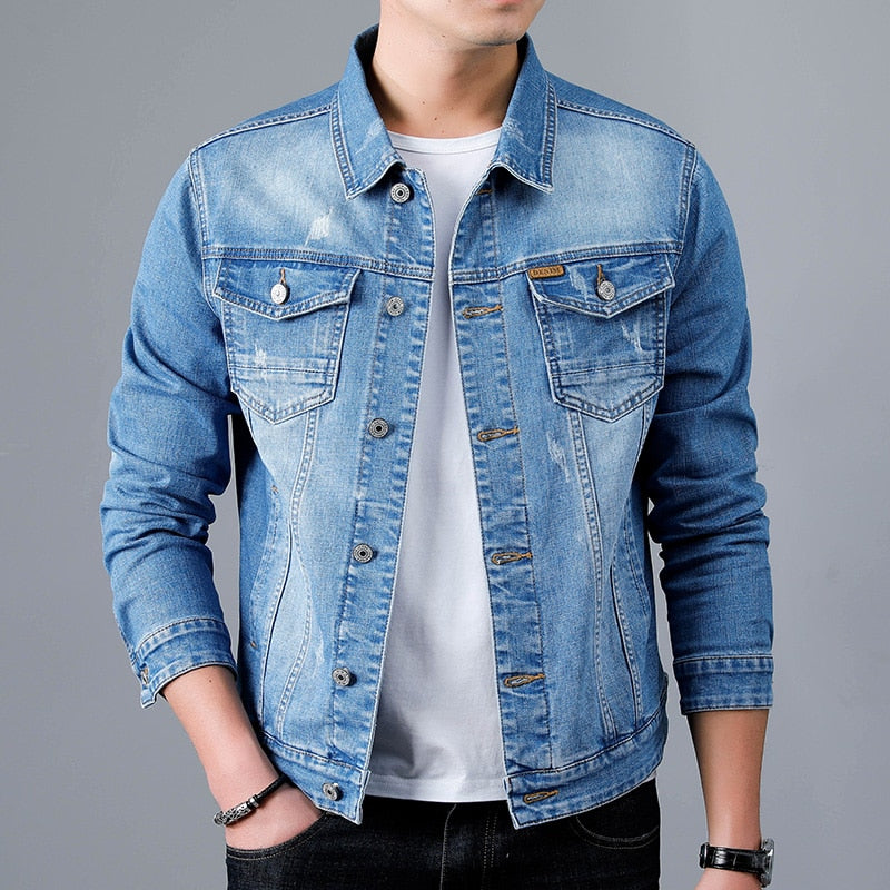 Chaqueta vaquera clásica para hombre