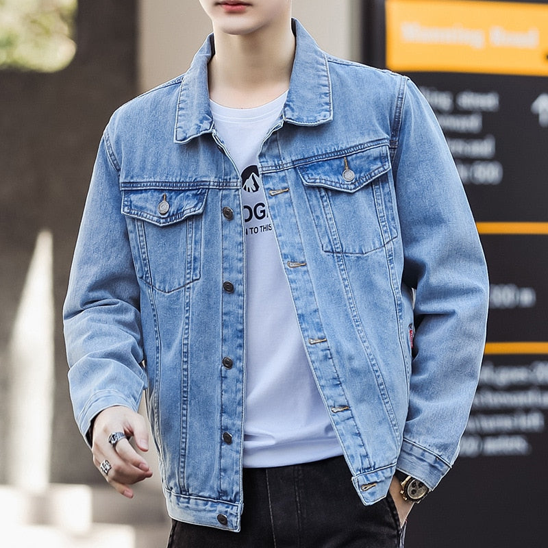 Chaqueta vaquera clásica para hombre