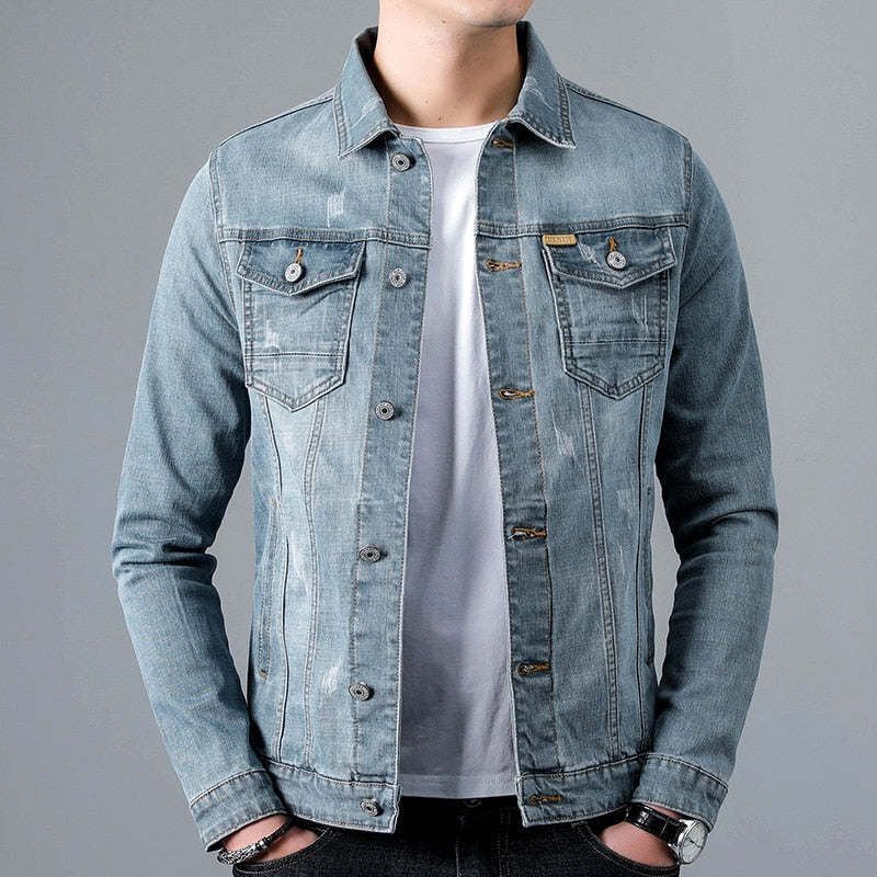 Chaqueta vaquera clásica para hombre